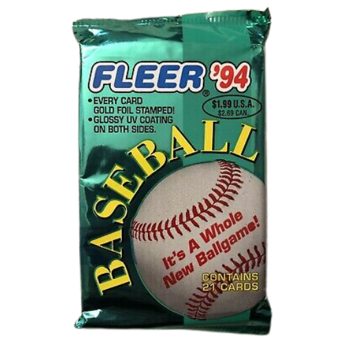 1994 Fleer Baseball Cards Unopened Pack - Vintage MLB Trading Cards Collection for Sports Memorabilia & Gift Ideas - Perfect for Collectors, Investors, and Baseball Fans