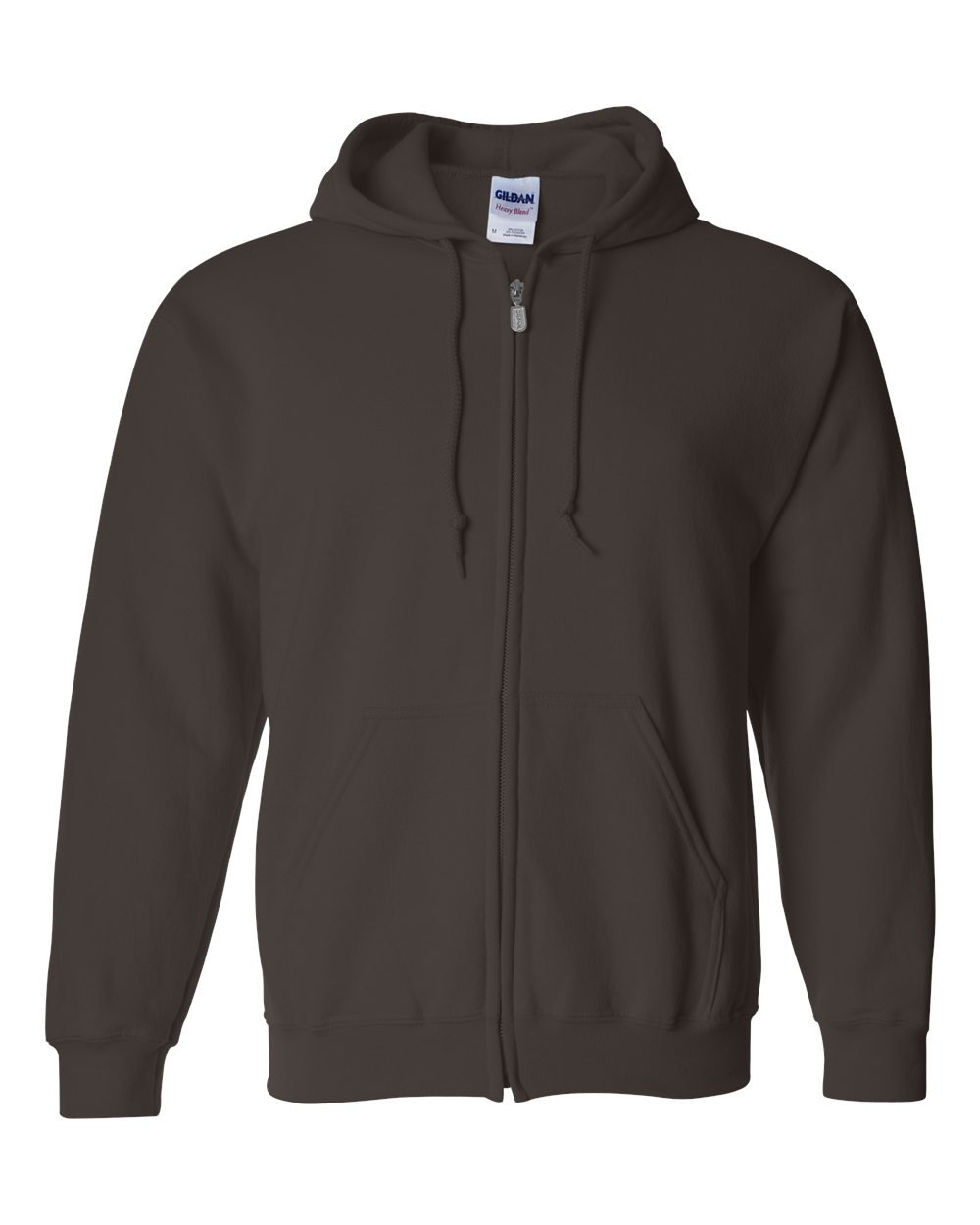 Gildan Heavy Blend 8 oz. 50/50 Full Zip Hoodie Sweatshirt - Dark Chocolate, XL (Pack of 12) | Comfortable Men's & Women's Pullover for Casual Wear, Workout & Outdoor Activities