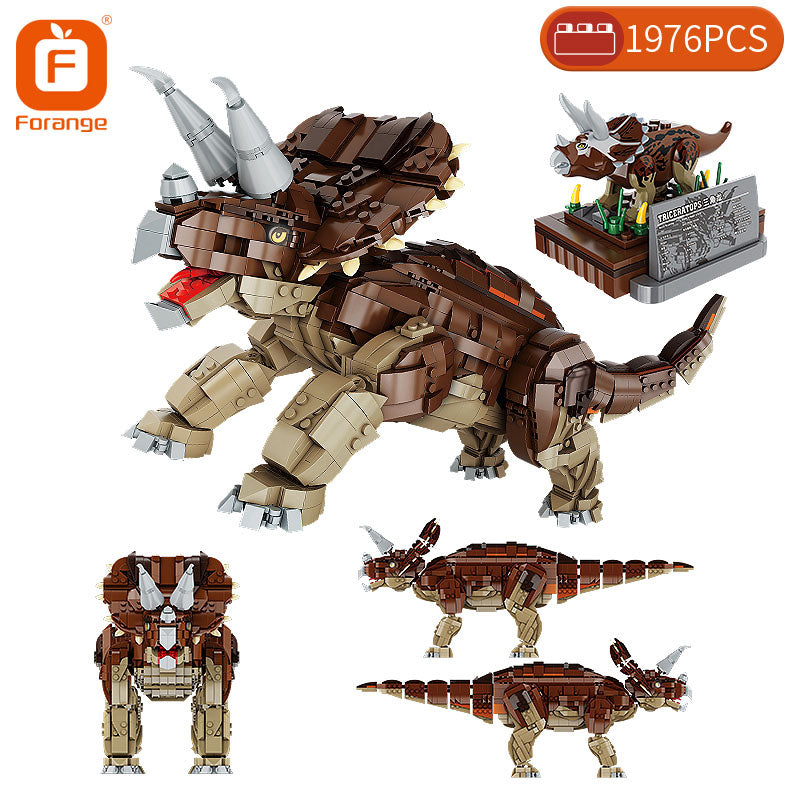 Forange BLOCK FC6203 Triceratops Dinosaur Building Set - 1976pcs Creative Construction Toy for Kids & Adults | Perfect for STEM Learning, Gifts, and Home Decoration
