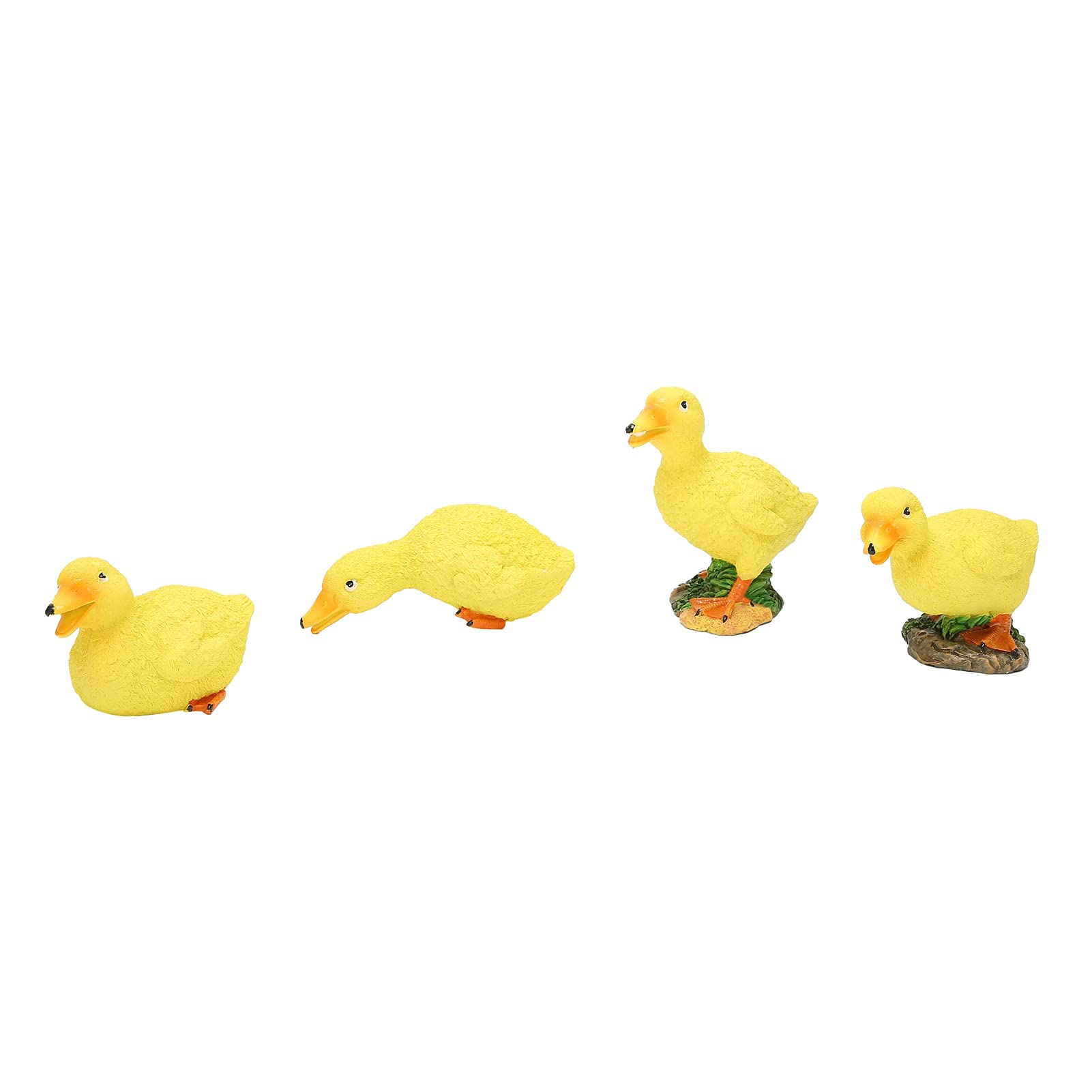 4PCS Duck Statue Resin Garden Decor - Handmade Synthetic Resin Crafts for Outdoor Courtyard, Terrace & Home Landscape Decoration | Perfect for Patio, Backyard, Poolside & Farmhouse Decor
