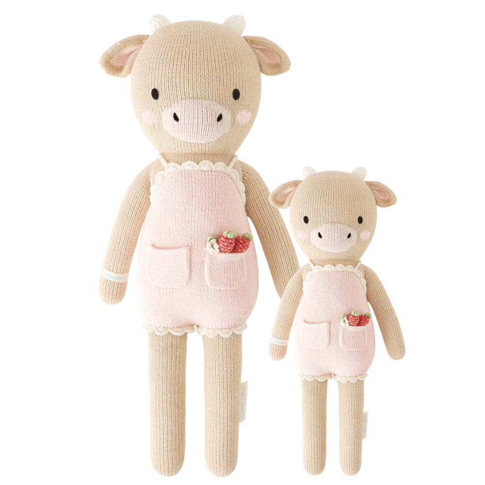 Cuddle + Kind Ava the Cow Plush Toy in Powder Pink - Soft Stuffed Animal for Kids, Gifts & Nursery Decor - Perfect for Cuddling, Playtime & Baby Showers