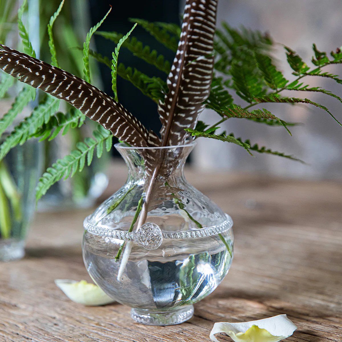 Juliska Graham 5 Vase - Elegant Handcrafted Glass Vase for Home Decor, Wedding Centerpieces & Floral Arrangements