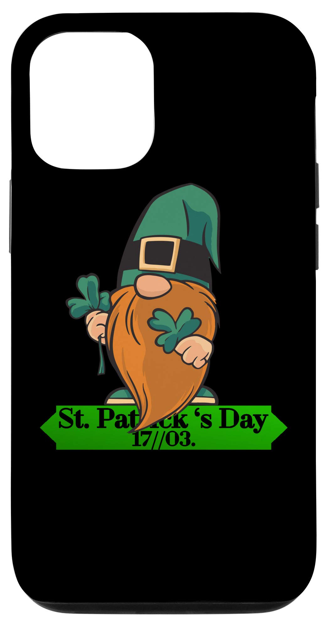 iPhone 12/12 Pro St. Patrick's Day Case - Lucky Leprechaun & Cute Gnome Design | Perfect for St. Paddy's Celebrations & Irish-Themed Parties