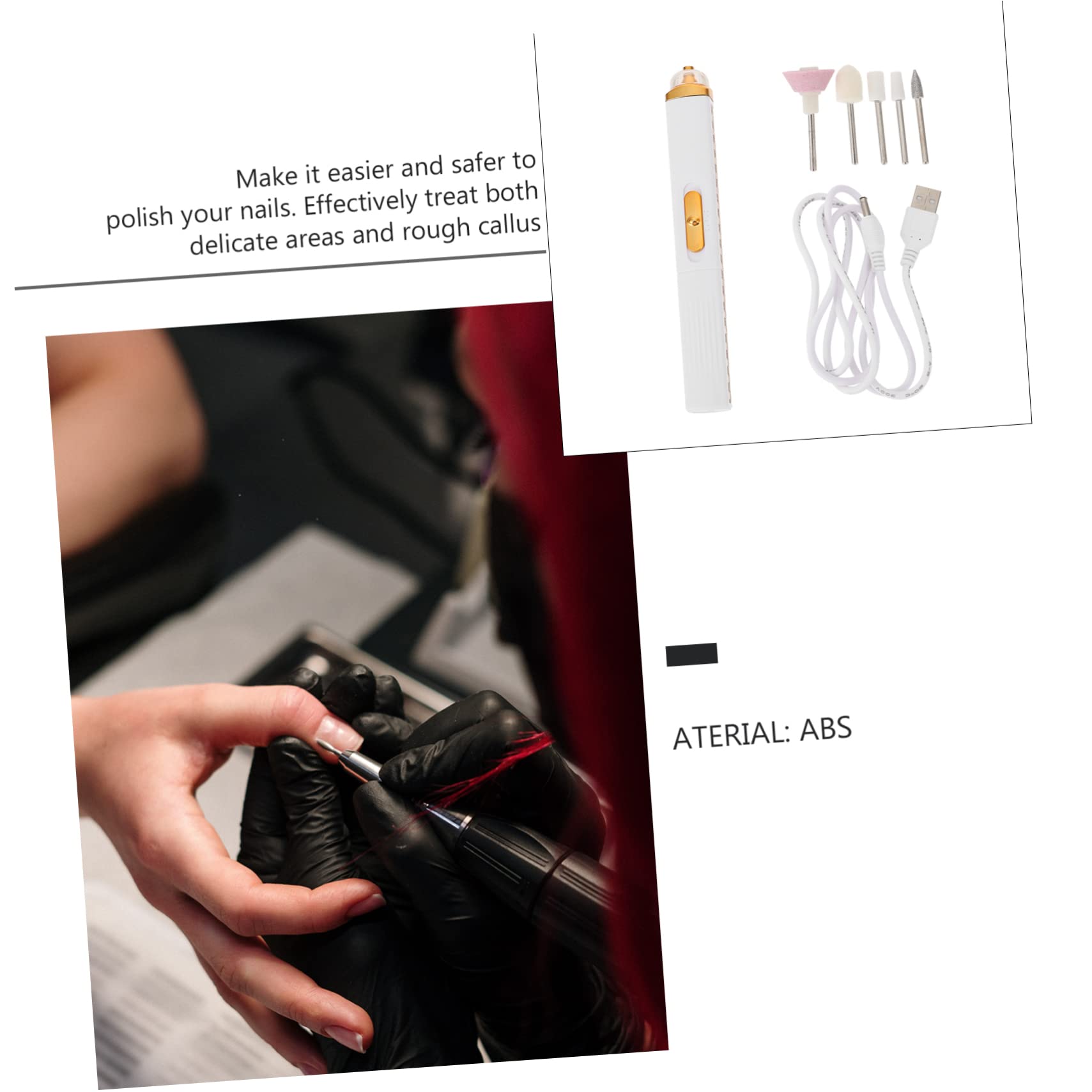 Beavorty Professional Electric Nail Drill Kit - Cordless Nail File Machine for Acrylic, Gel & Natural Nails | Perfect for Home Salon, Nail Art & Manicure/Pedicure