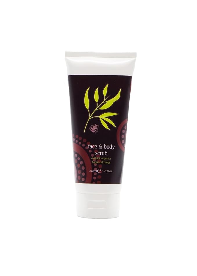 Outback Organics Natural Face & Body Scrub - 200ml Exfoliating Cleanser for Smooth Skin | Perfect for Daily Skincare Routine & Spa Treatment at Home
