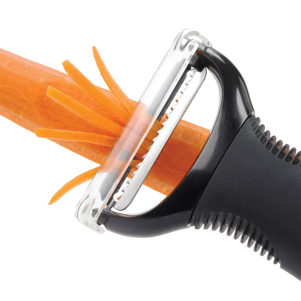 Premium Stainless Steel Julienne Peeler - Sharp Vegetable Slicer for Carrots, Zucchini & Cucumbers - Perfect for Salads, Stir-Fries & Garnishing