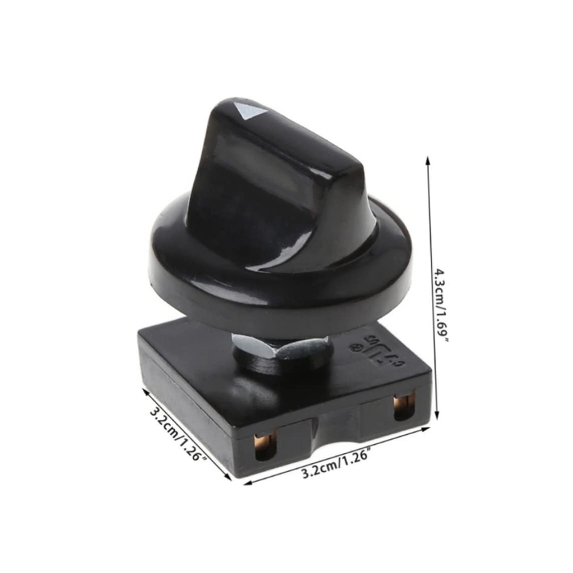4-Position 3-Speed Rotary Fan Switch with Knob - Heavy Duty Selector Governor for Ceiling Fans, Exhaust Fans & Industrial Equipment - Perfect for Home, Office & Workshop Use