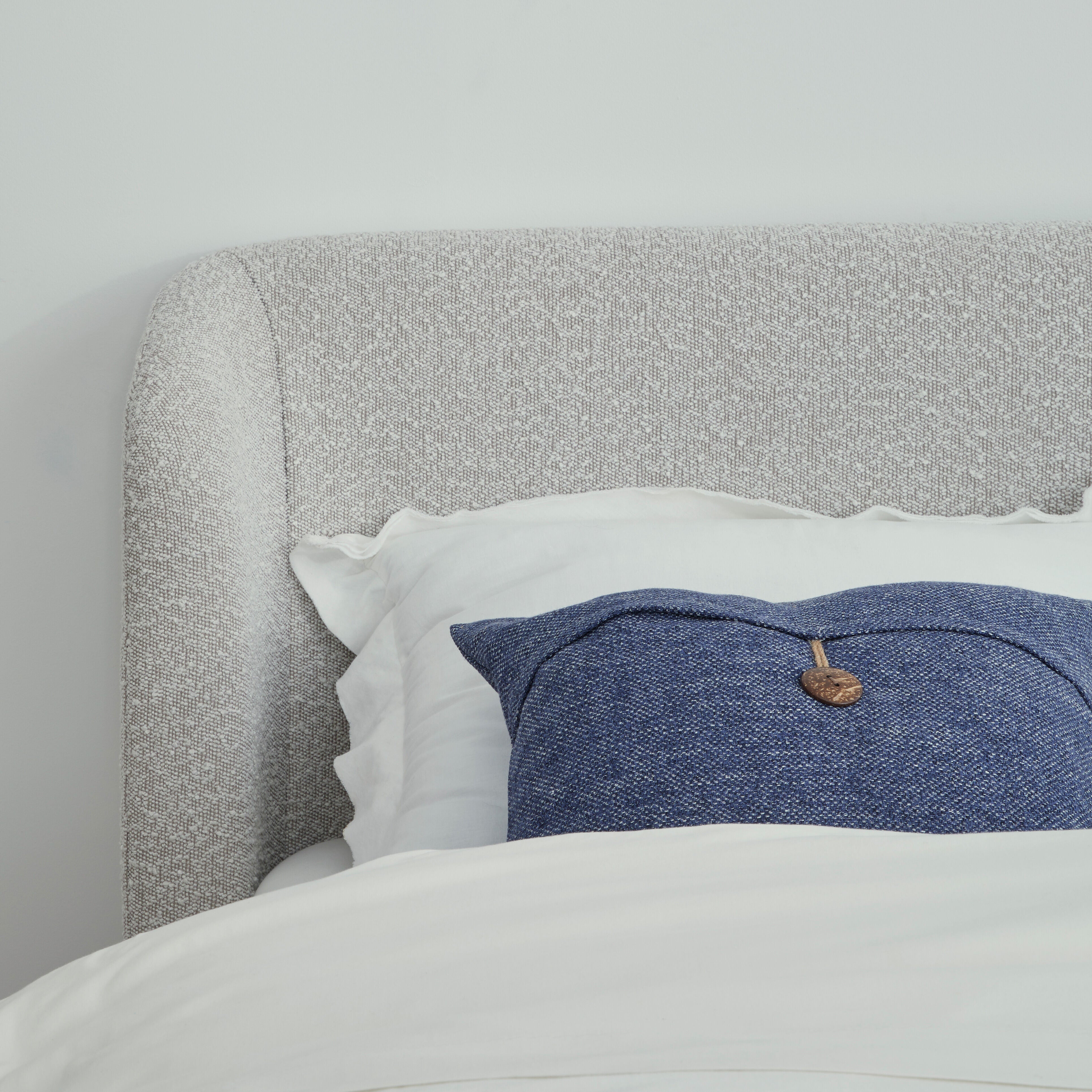 Kiki Upholstered Bed Frame - Queen Size Upholstered Platform Bed with Button Tufted Headboard - Modern Bedroom Furniture for Home Decor | Perfect for Master Bedroom, Guest Room & Apartment