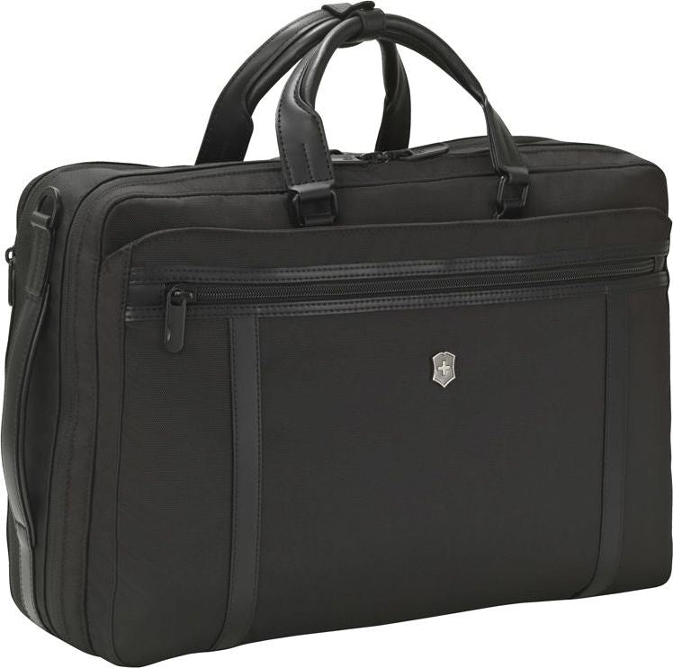 2 Way Carry Laptop Bag - Convertible Dual Shoulder & Handheld Computer Briefcase for Men & Women - Perfect for Business Travel, Commuting & Office Use
