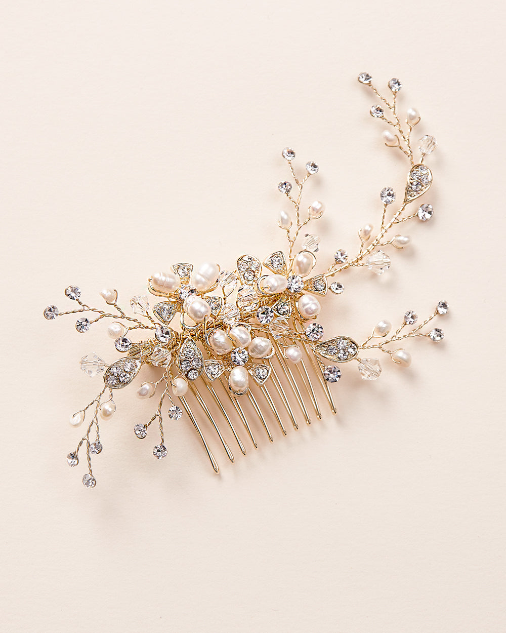 Angela Pearl Comb - Elegant Hair Accessory for Women | Perfect for Weddings, Prom & Special Occasions