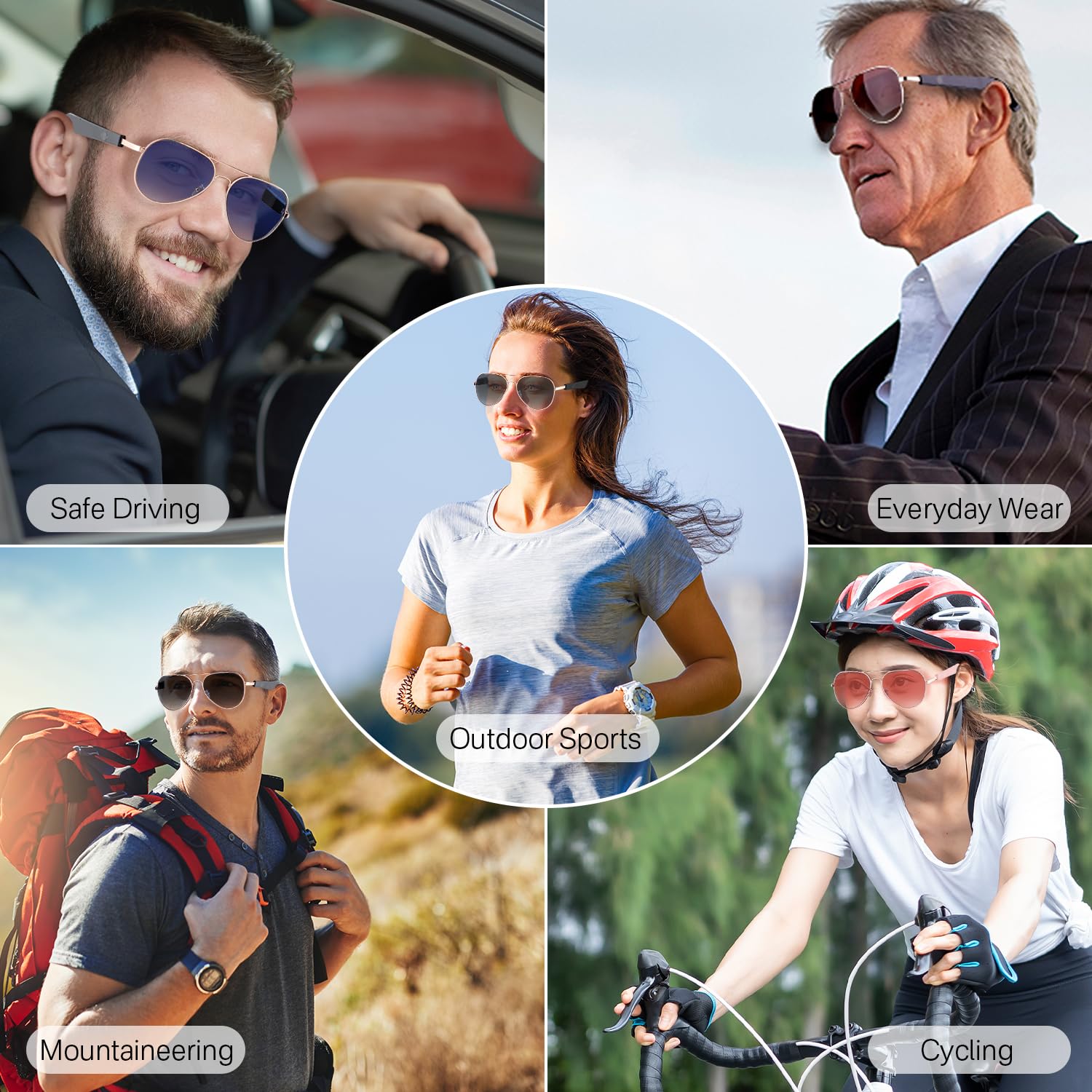 Smart Bluetooth Audio Glasses with HD Nylon Lens, Built-in Mic & Speakers, Fast Charging, UV Protection, Touch Control & Voice Assistant for Men & Women - Perfect for Riding, Driving, and Outdoor Activities (Pink)