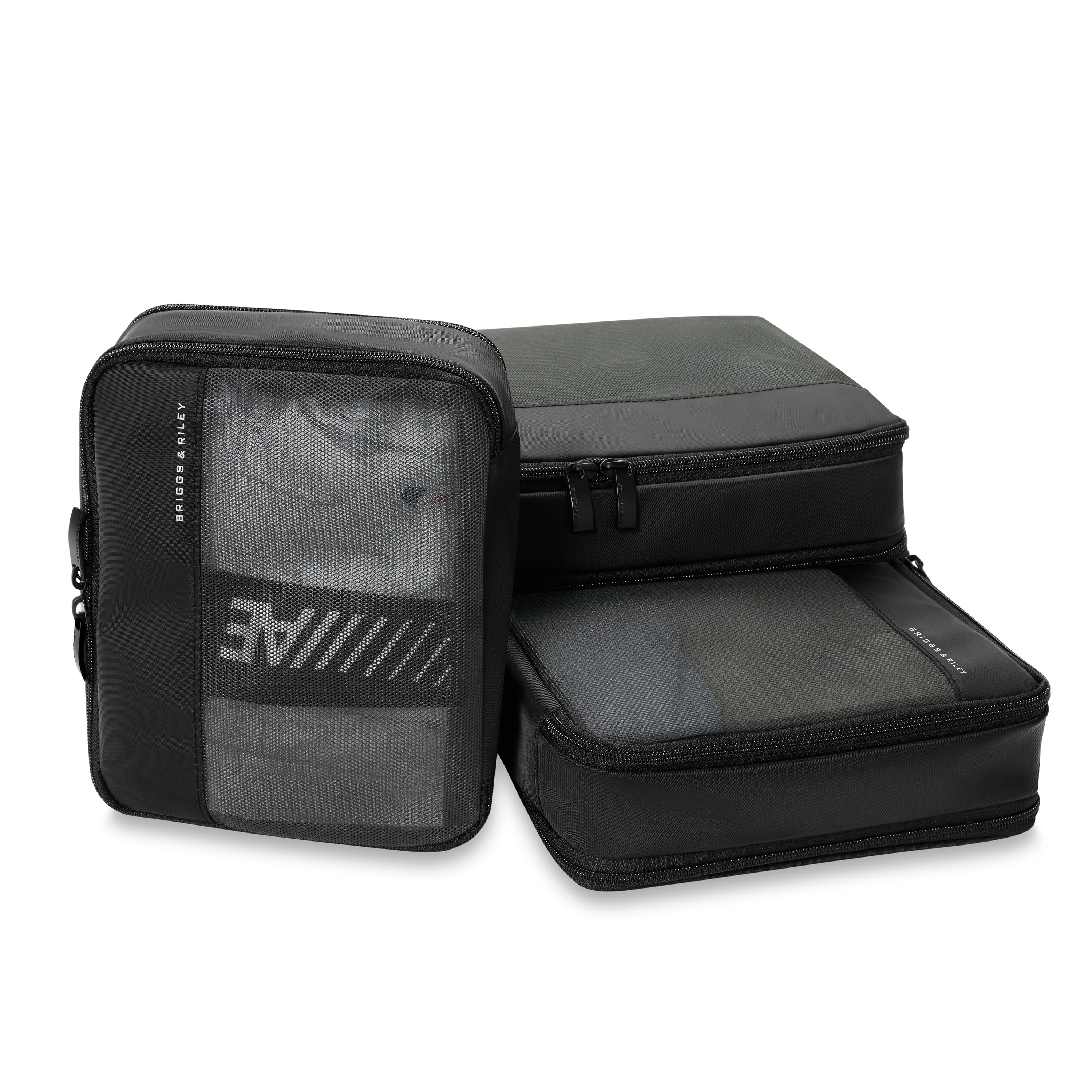 Briggs & Riley Premium Travel Packing Cubes Set - 4-Piece Carry On Organizer for Luggage & Suitcases | Perfect for Business Trips, Vacations & Weekend Getaways