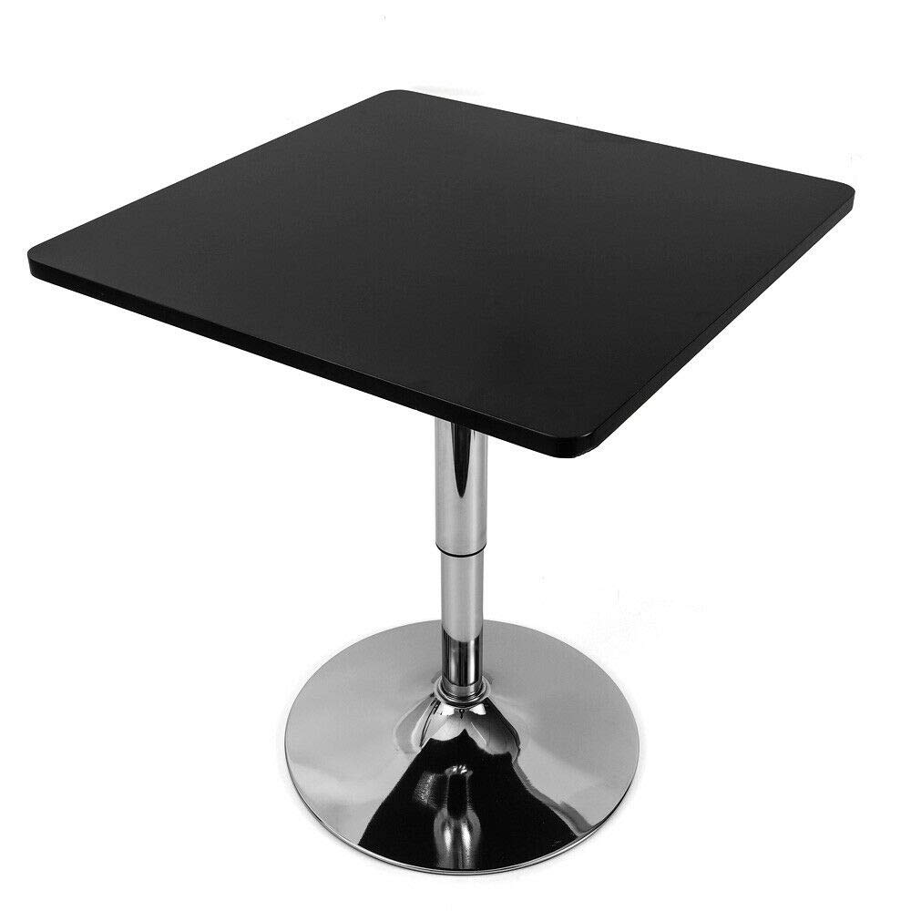 Adjustable Height Square Pub Table - 360° Swivel Bar Dining Table for Kitchen, Cafe & Bistro | Counter Height Cocktail Table for Home & Commercial Use
