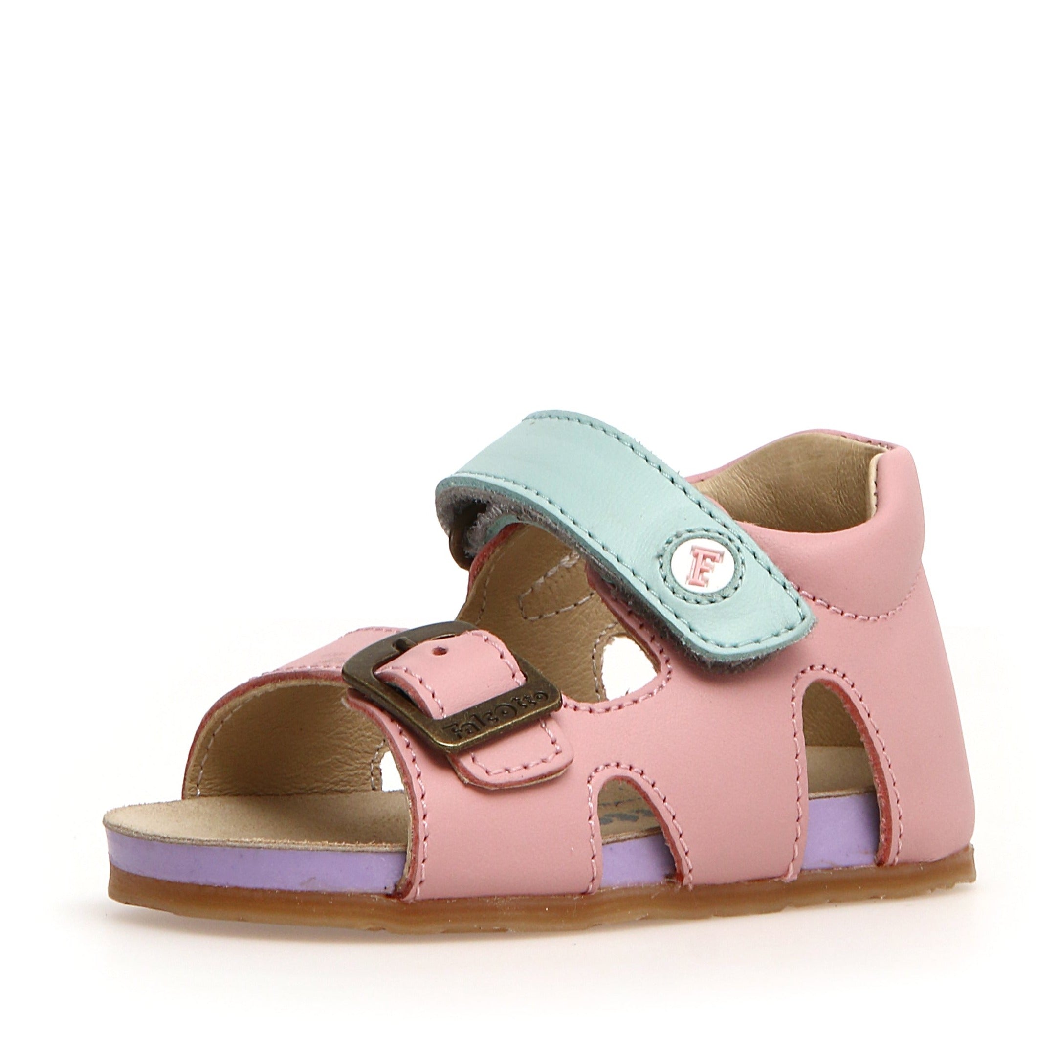 Falcotto Girls' Bea Sandals - Pink & Lavender Comfortable Summer Sandals for Toddlers, Beach & Outdoor Play