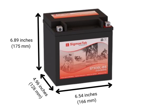 GS Battery YGIX30 High-Performance Motorcycle Replacement Battery - Compatible with Honda, Yamaha, Kawasaki & More | Perfect for Street Bikes, Cruisers & Off-Road Motorcycles
