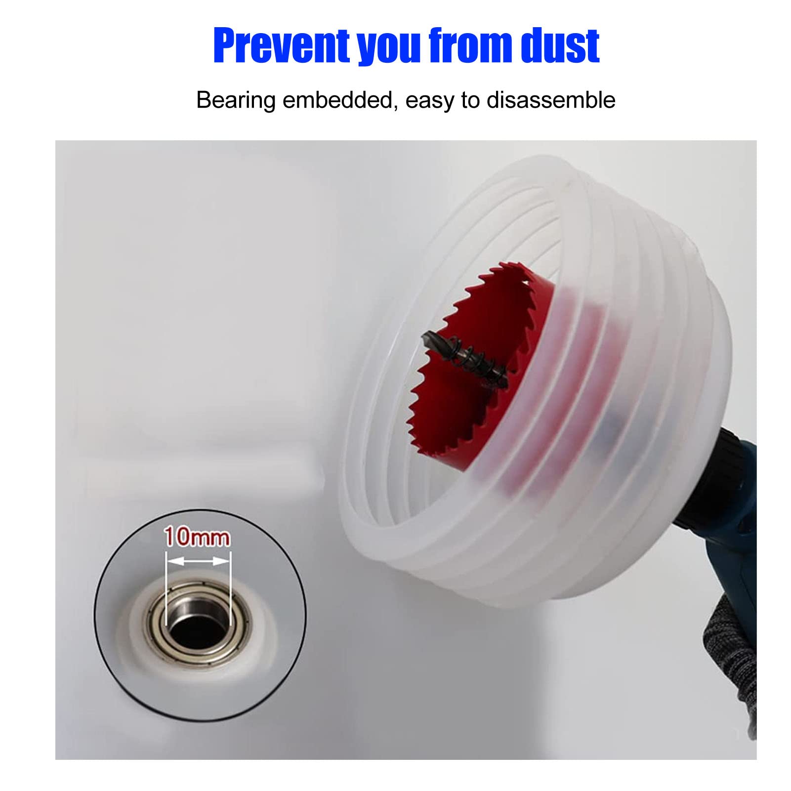 **160mm Electric Drill Dust Cover - Dust Collector for Hammer Drills & Hole Saws | Power Tool Accessories for Cleaner DIY & Construction Work**