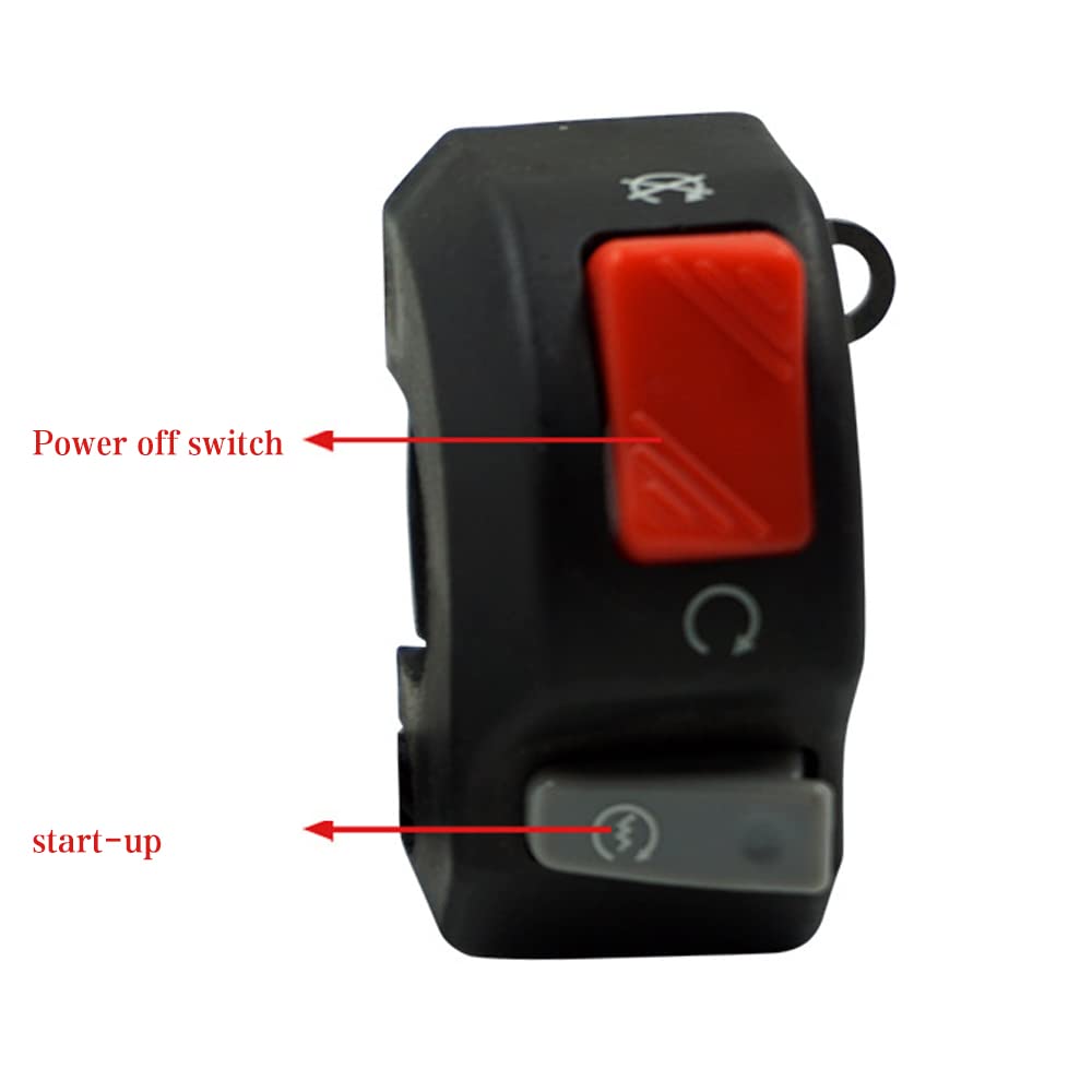 Acxico 1Pcs Motorcycle Handlebar Switch - Start Kill Switch 7/8