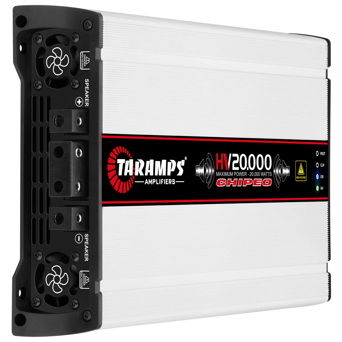Taramps HV 20000 1-Channel Monoblock Car Amplifier - 20000W RMS Class D Power, 0.5 Ohm Stable, 164VDC Output (13 Batteries Required) - Perfect for Competition Car Audio Systems & High-Performance Vehicle Upgrades