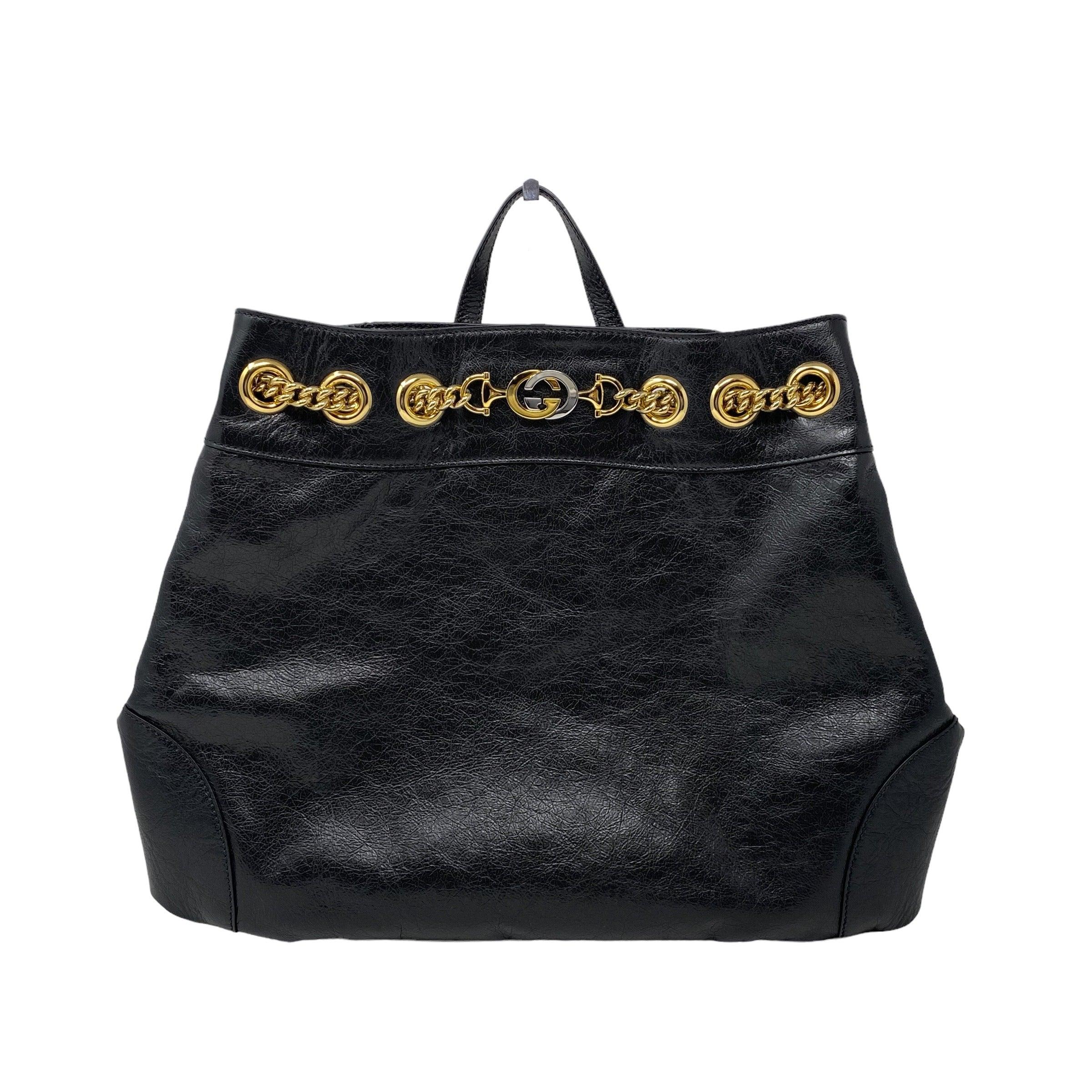 Gucci Black Calfskin Zumi Backpack for Women | Luxury Leather Backpack | Designer Handbag for Work, Travel & Everyday Use