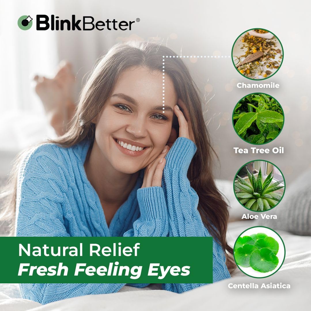 **Tea Tree Oil Eyelid Wipes - 180 Count (Pack of 3) | Natural Blepharitis, MGD & Dry Eye Relief | Hypoallergenic, Soothing & Moisturizing | Biodegradable & Gentle | Perfect for Travel, Daily Eye Care & Sensitive Skin**
