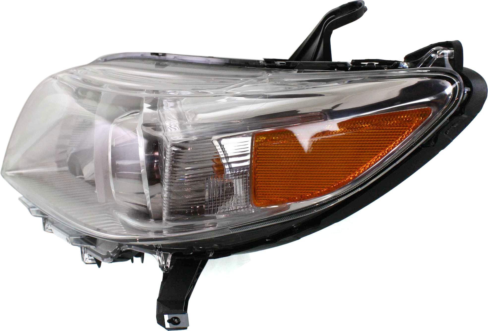 Evan Fischer Driver Side Headlight Assembly for Toyota Sienna 2011-2020 - Halogen Headlamp with Bulbs, CAPA Certified, Replacement for Non-LED DRL Models (Part# 8115008032) - Perfect for Night Driving and Vehicle Safety Upgrades