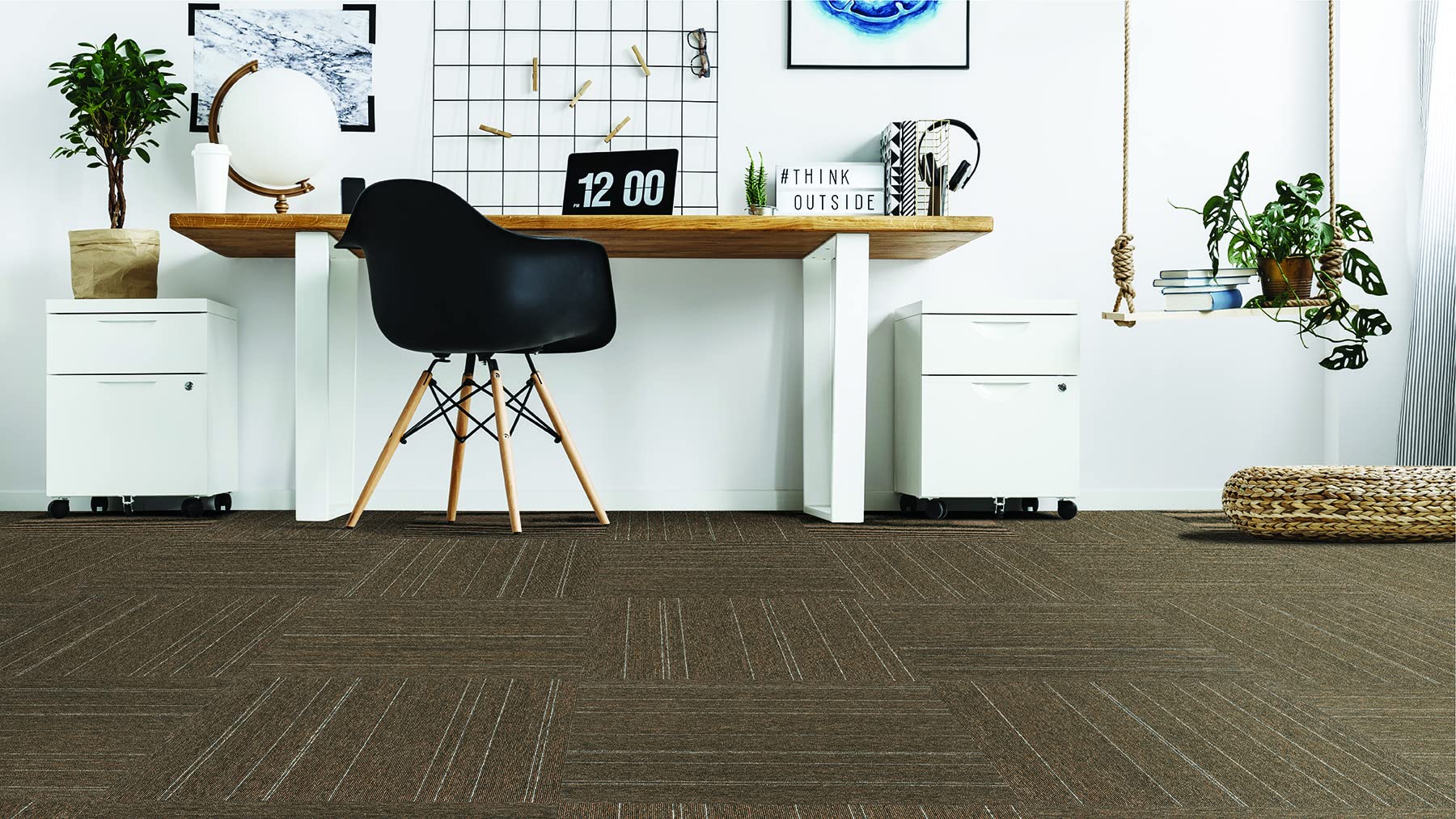 Mohawk Basics 24x24 Inch Berber Loop Pile Carpet Tiles - 0.07