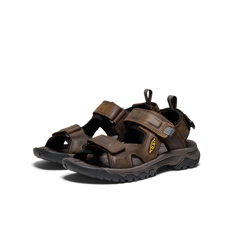 Men's Targhee III Open Toe Sandals - Bison/Mulch Color | Lightweight Hiking & Outdoor Adventure Sandals for Men | Perfect for Camping, Beach & Summer Travel