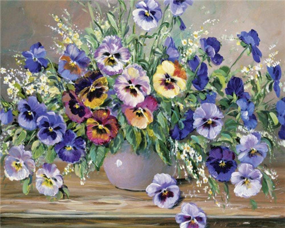 1000 Piece Blue Flower in Vase Jigsaw Puzzle for Adults - Wooden 3D Puzzle DIY Home Decor, 75x50cm - Perfect for Relaxation, Family Bonding & Modern Art Wall Display