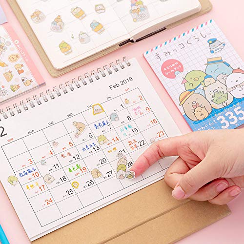 ANKOMINA 2 Pack 670 Pieces Cute Cartoon Animals Washi Stickers Set - DIY Scrapbook, Journal, Planner, Diary Decoration for Kids - Kawaii Korean Stationery Supplies for Bullet Journals, Calendars & Craft Projects