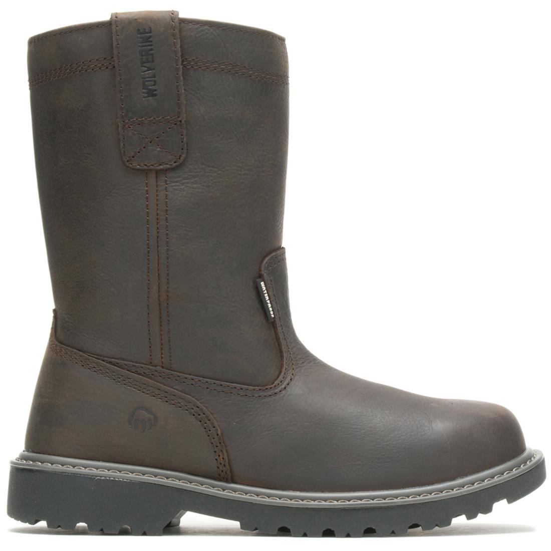 Waterproof Steel Toe Pull On Work Boots for Men - Slip Resistant Safety Shoes for Construction, Warehouse & Outdoor Work