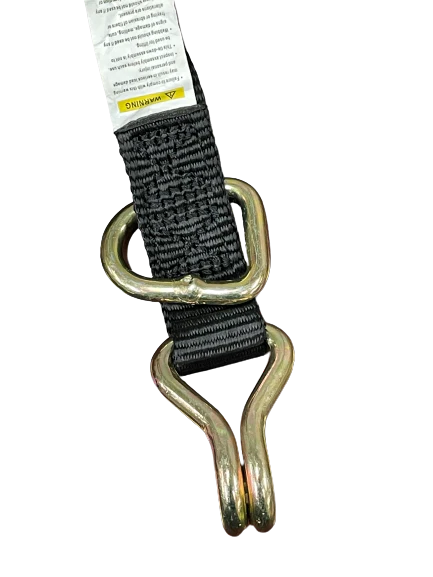 1 x 16' Heavy Duty Ratchet Strap with Wire Hook - Secure Cargo, Motorcycle, ATV & Truck Loads for Safe Transport