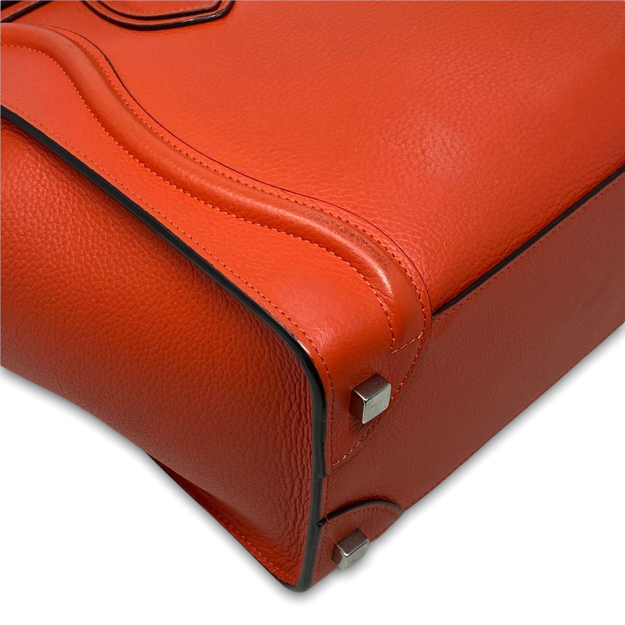 Celine Red Micro Luggage Bag - Premium Leather Crossbody Handbag for Women | Perfect for Travel, Work & Evening Out