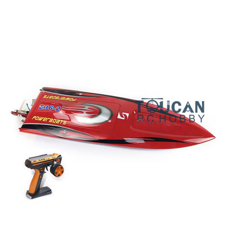 High-Speed E36 Fiberglass 2.4GHz Electric RC Racing Boat with Motor, Servo, ESC & Battery - Ready-to-Run (RTR) Remote Control Boat - 845x245x130mm - 75-80km/h - Perfect for Lakes, Pools & Competitive RC Boat Racing