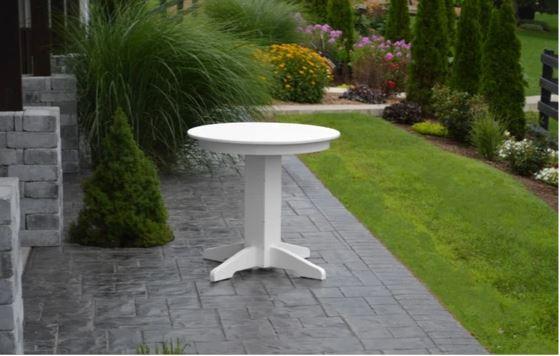 A&L Furniture 48 Inch Round Dining Table with Umbrella Hole - Solid Wood Kitchen Table for Indoor & Outdoor Use - Perfect for Patio, Garden, and Dining Room Decor