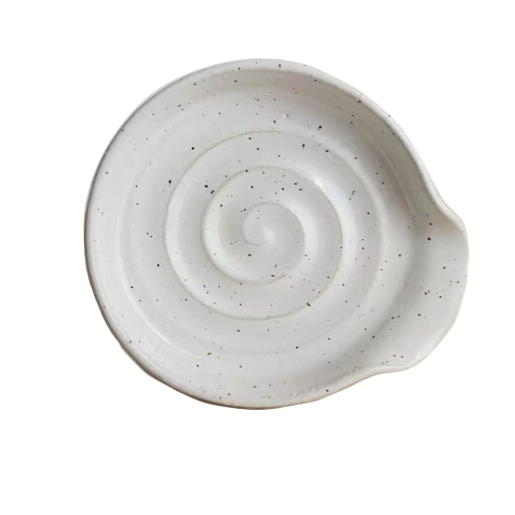 Ceramic Spoon Rest for Kitchen - 3.9 Inches Heat-Resistant Spoon Holder for Stove Top, Coffee & Cooking Utensils | Perfect for Countertop, Stovetop & Dining Table Use