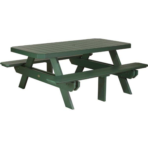 Durable 6-Foot Rectangular Picnic Table for Outdoor Dining, Backyard BBQs, and Camping - Heavy Duty Weather-Resistant Polyethylene