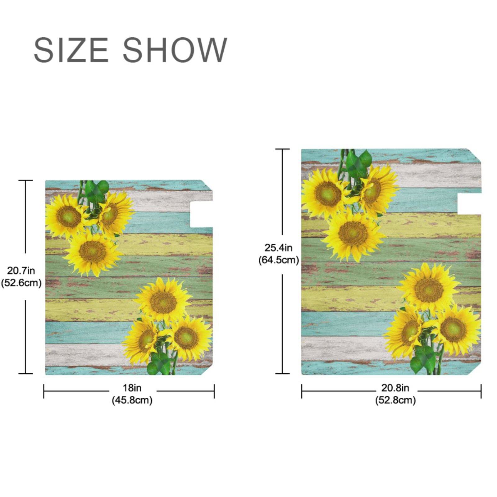 Magnetic Mailbox Cover 18 x 21 Inch - Sunflower Wood Grain Design for USPS Mailbox, Weatherproof & Rustproof Mail Wraps for Outdoor Use - Perfect for Home, Garden, and Rural Mailbox Protection