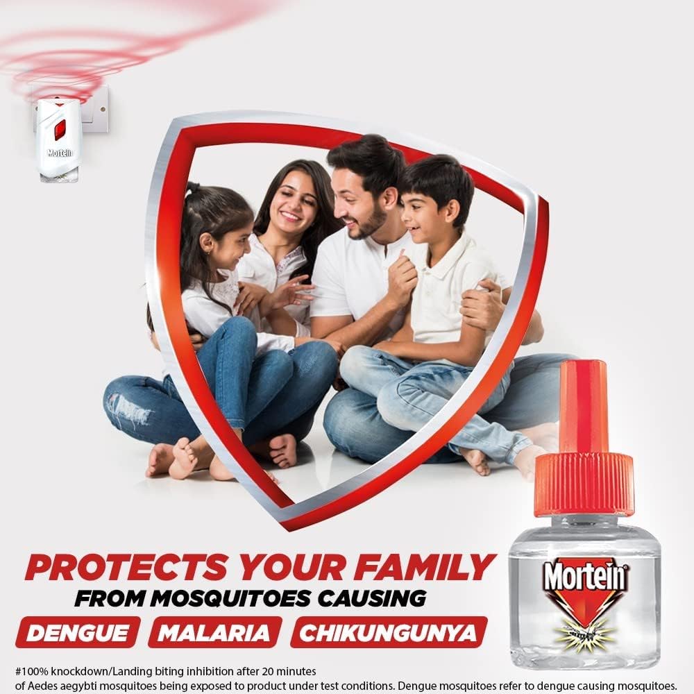 Mortein 45ml Mosquito Killer Refill & Machine Combo (2 Machines + 2 Refills) - Smartplus Insect Repellent for Dengue Protection | Liquid Mosquito Repellent for Home, Bedroom & Outdoor Use