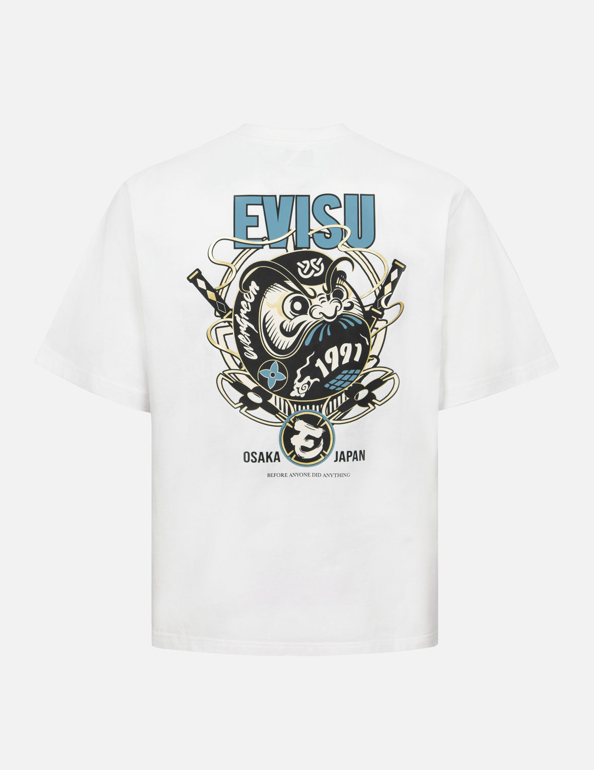 Ninja Daruma & Logo Print Regular Fit T-Shirt for Men - Casual Streetwear & Anime Fashion