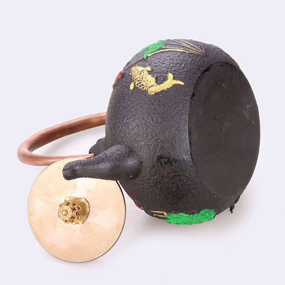 Handmade Japanese Cast Iron Tea Set with Uncoated Kettle, Hollow Copper Cover & Lotus Design - Perfect for Traditional Tea Ceremonies, Home Brewing, and Gift Giving