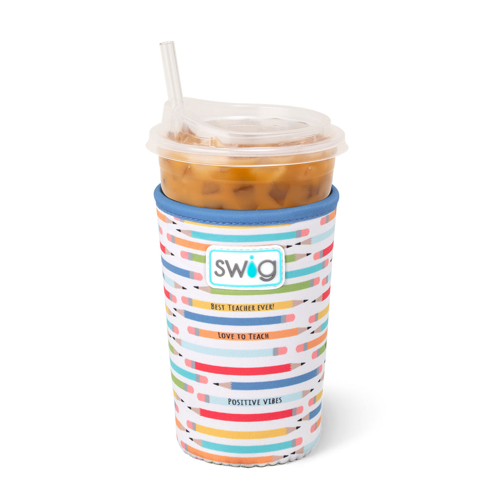 Teacher Life Medium Iced Cup Coolie - Insulated Coffee Tumbler for Teachers, 16oz Stainless Steel Travel Mug with Lid - Perfect for Classroom, Office & Commute