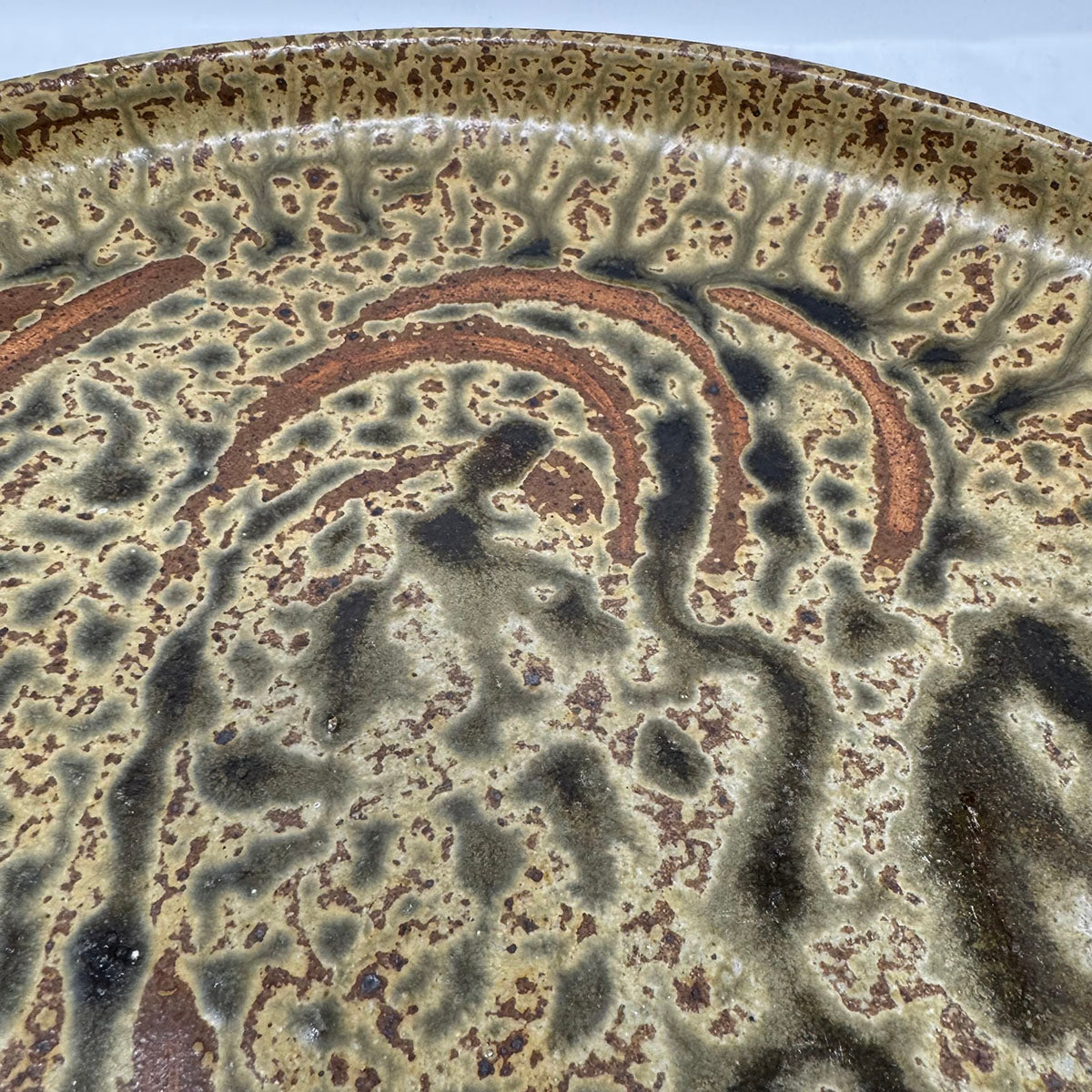 Ceramic Round Low Bowl - Handcrafted & Signed - Perfect for Salads, Soups & Home Decor