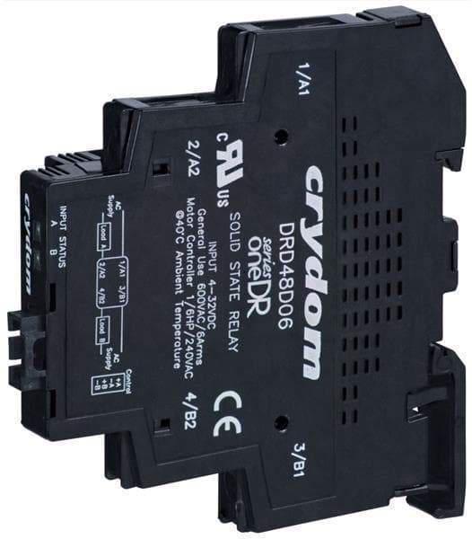 DR10D03 Solid State Relay - 4-32VDC Control, 3A 1-100VDC Output, Slim DIN Rail Mount with LED Indicator | Industrial Automation & HVAC Applications