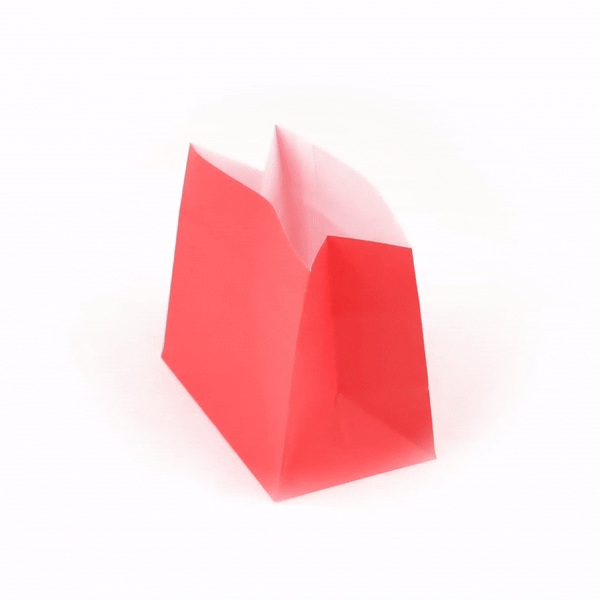 Red Paper Large Snack Bags 4.25 x 2.5 x 3.75 Inches - 100 Count Box | Bulk Food Storage, Party Favors & Candy Packaging for Bakeries, Cafes & Home Use
