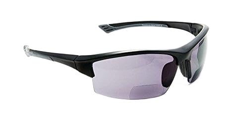 Lightweight Bifocal Wraparound Sports Sunglasses with Reading Glasses - Perfect for Running, Cycling, Fishing & Outdoor Activities