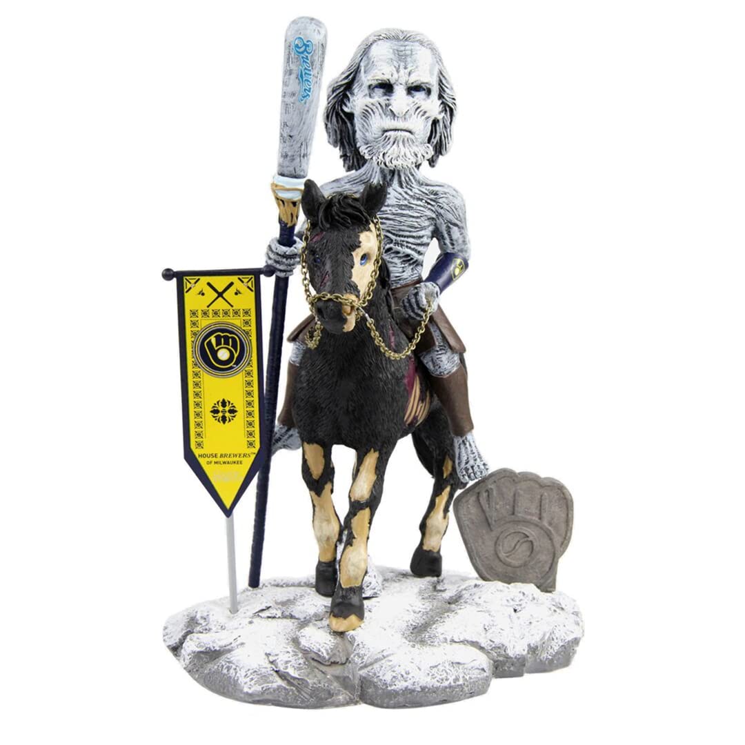 Milwaukee Brewers Game of Thrones White Walker Bobblehead - Officially Licensed MLB Collectible for Baseball Fans & GOT Enthusiasts - Perfect for Display, Gifts, and Sports Memorabilia Collections