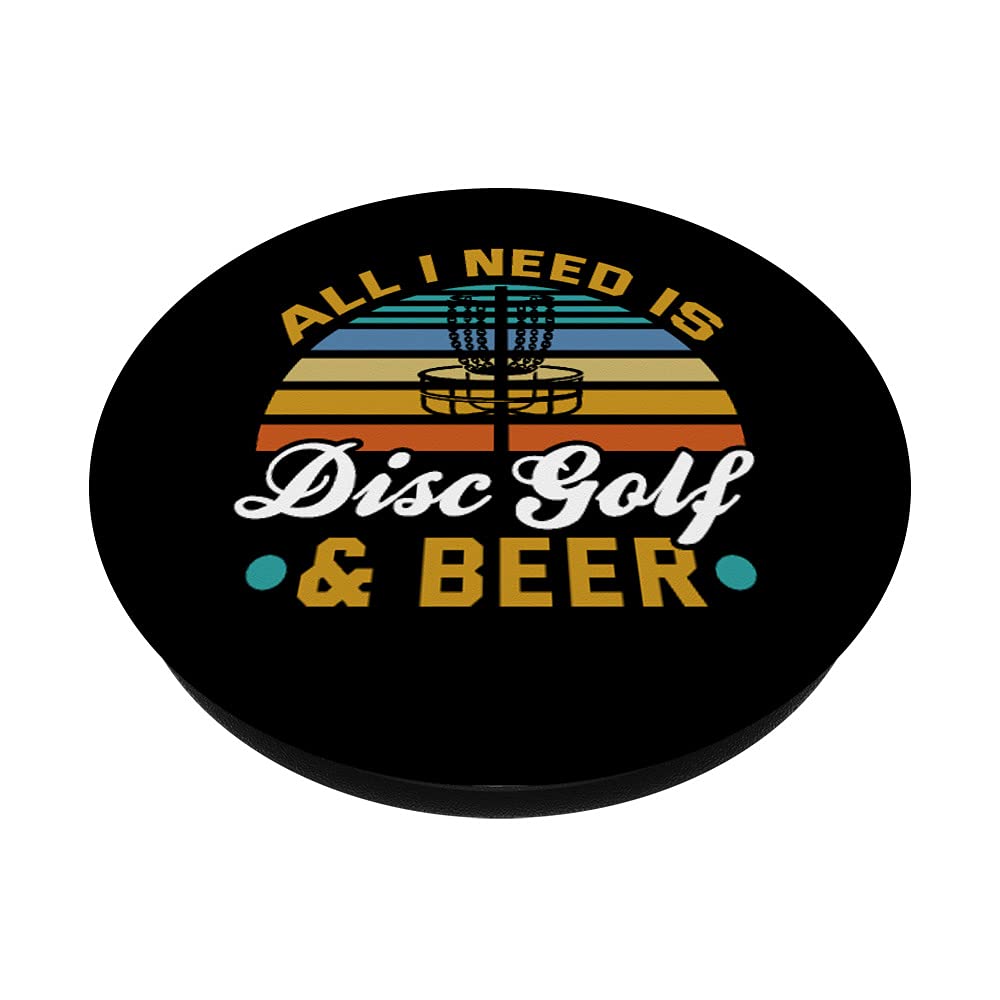 Disc Golf PopSockets Swappable PopGrip - Perfect for Golf Enthusiasts & Beer Lovers | Great for Game Days, Outdoor Activities & Fan Gifts