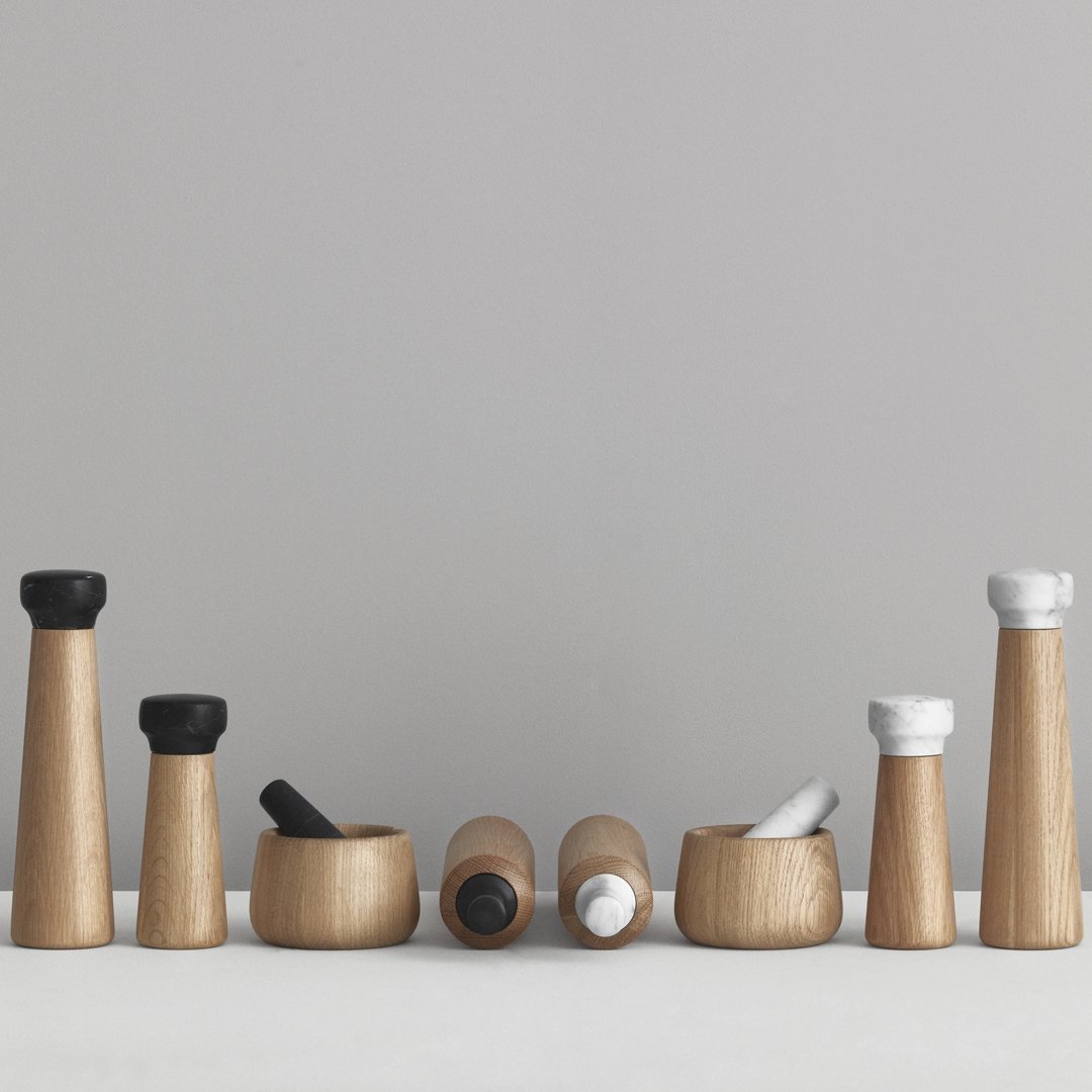 Premium Handcrafted Pepper Mill Set of 4 - Adjustable Ceramic Grinder for Freshly Ground Spices - Perfect for Kitchen, Dining Table & Gourmet Cooking