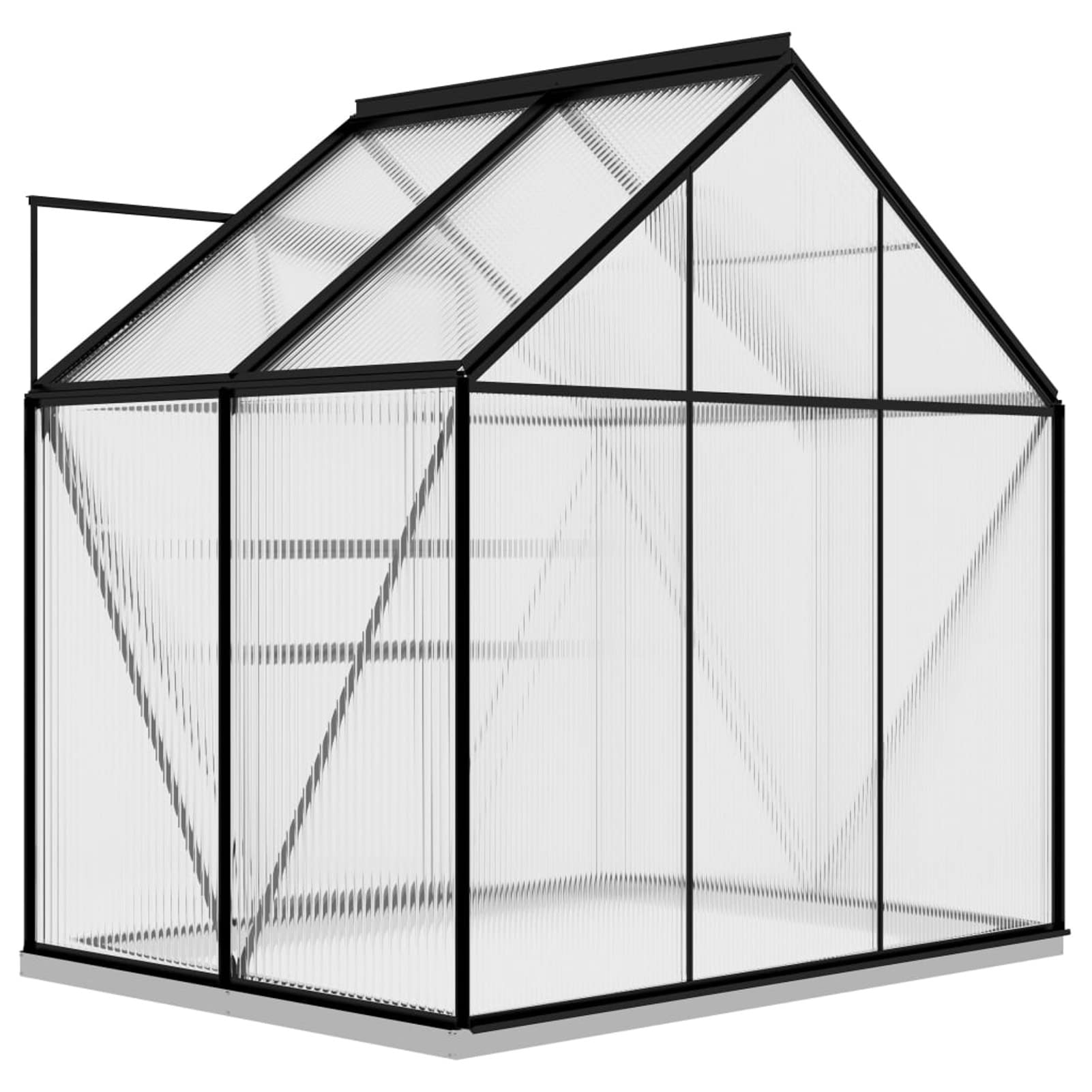 Festnight Walk-In Polycarbonate Greenhouse 26.6 ft² - Durable Aluminum Frame with Adjustable Roof Vent for Outdoor Gardening | Perfect for Growing Vegetables, Herbs & Flowers All Year Round