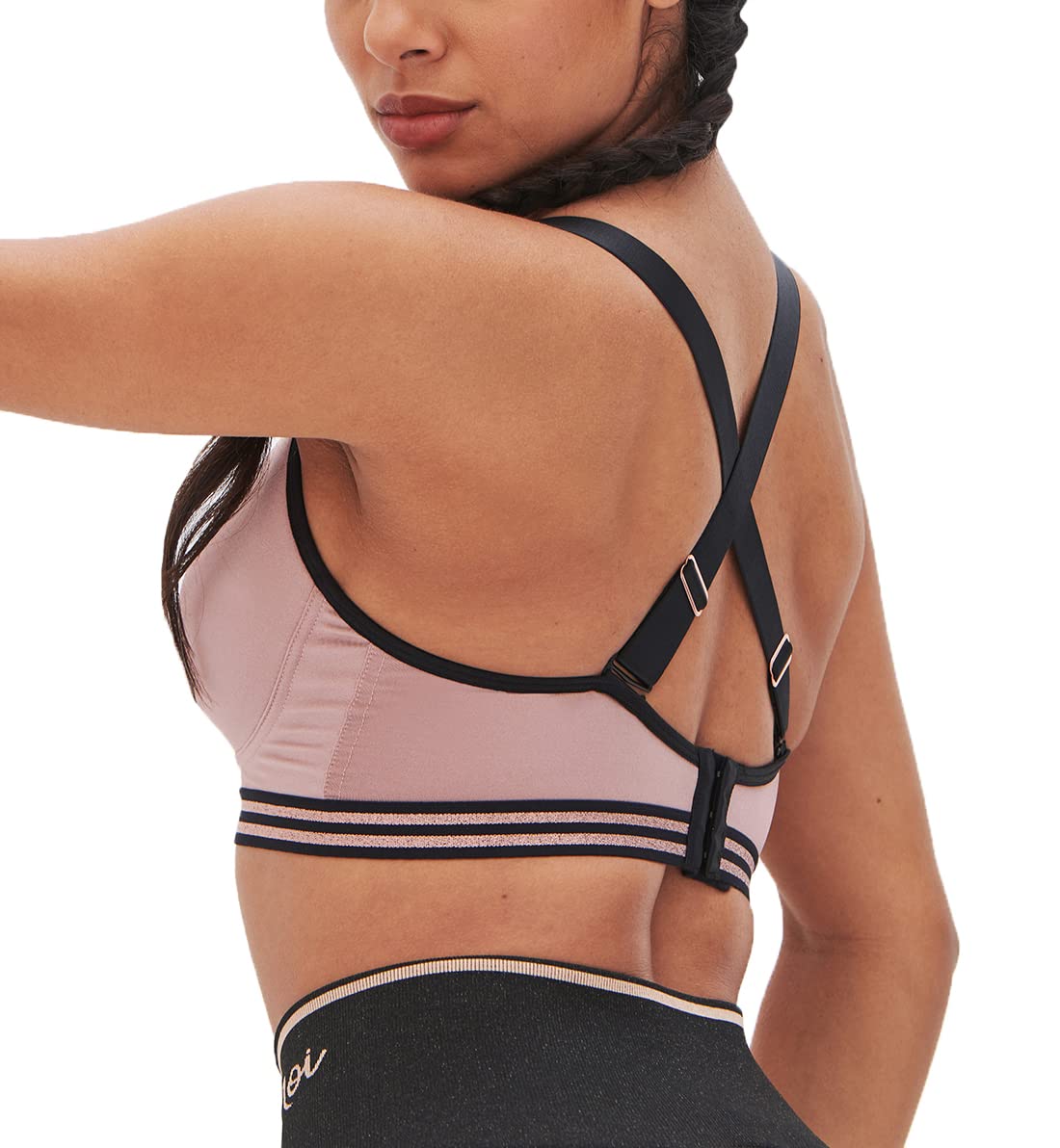 Pour Moi Jenn Convertible High Impact Underwire Sports Bra - Supportive Workout Bra for Running, Yoga & Gym - Comfortable & Breathable Activewear for Women